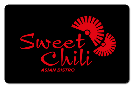 red sweet chili fans logo on a black background